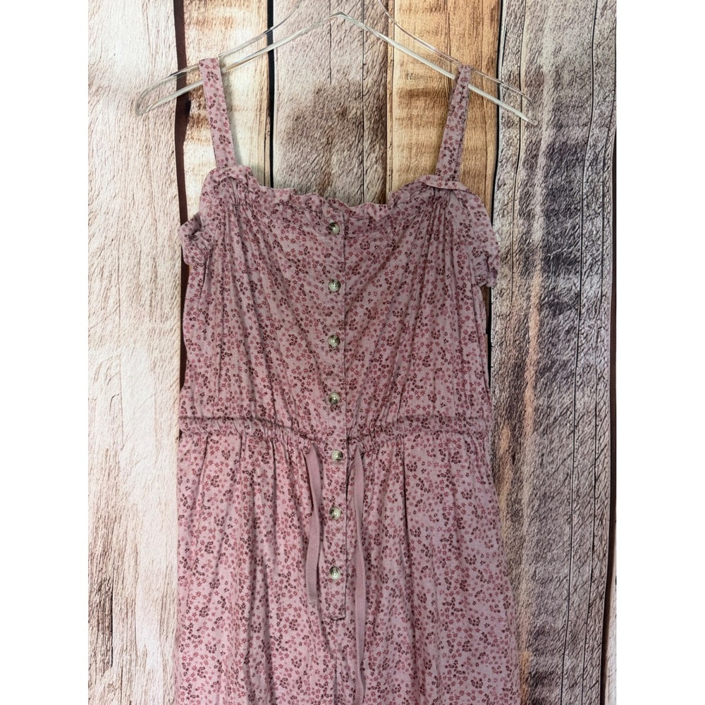 Toad & Co Taj Hemp Strappy Jumpsuit Floral Boho Sustainable Pink Size Small - Picture 3 of 10